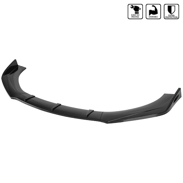 Spec-D Tuning All All All Universal Front Bumper Lip - Glossy Black LPF-U005GB-AK - main